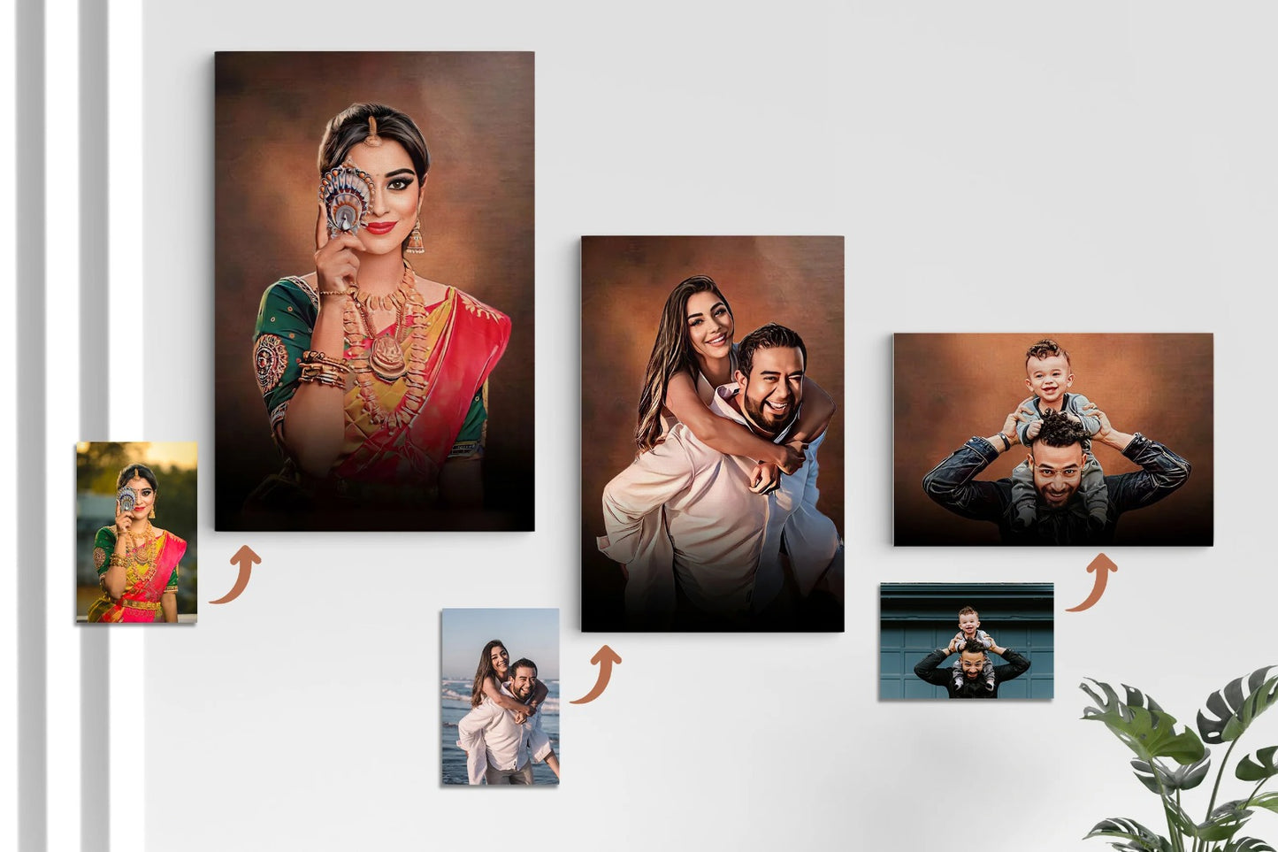 Couple Oil Painting Photo Frame