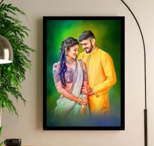Couple Oil Painting Photo Frame