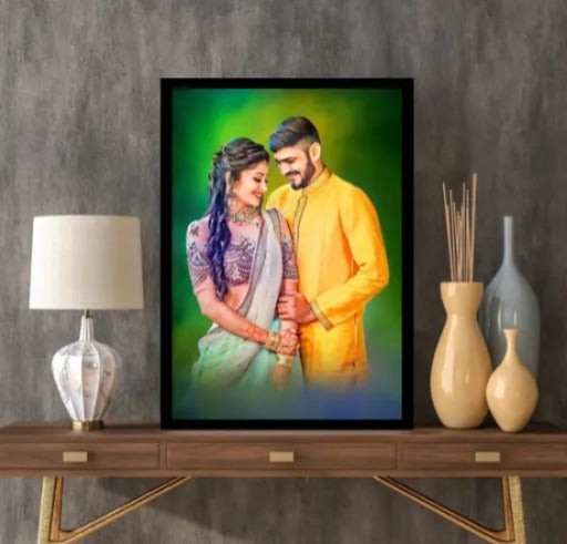 Couple Oil Painting Photo Frame