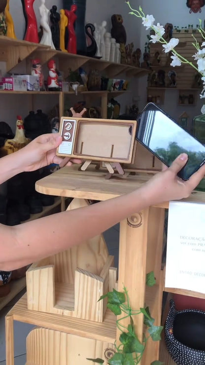 Retro TV Style wooden Mobile Stand