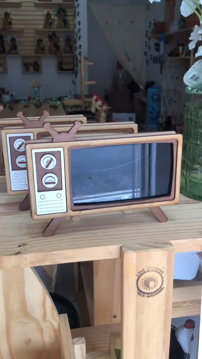 Retro TV Style wooden Mobile Stand