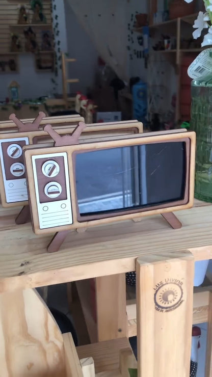 Retro TV Style wooden Mobile Stand