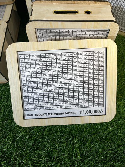 Wooden Money Saving Box ( Premium Mate Finishing)
